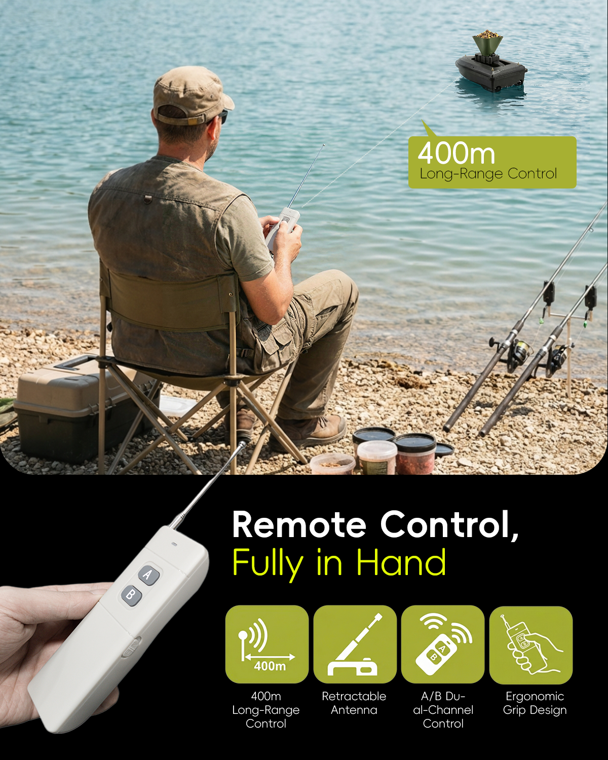 360° Rotating Bait Dispenser & - Fishing Gps ulasan dan harga