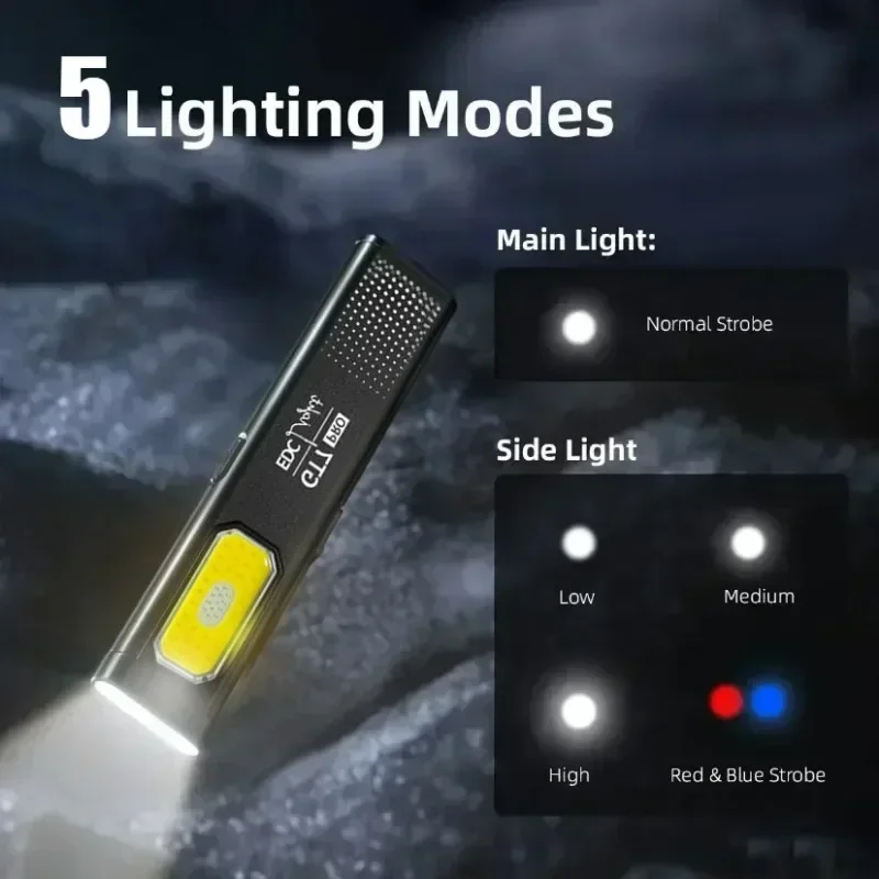 Mini LED Flashlight USB C Rech - Fishing Light ulasan dan harga