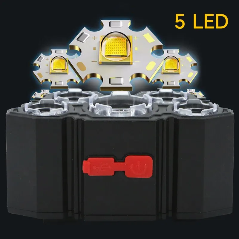 Rechargeable 5 LED Headlamp St - Fish Finder Battery ulasan dan harga