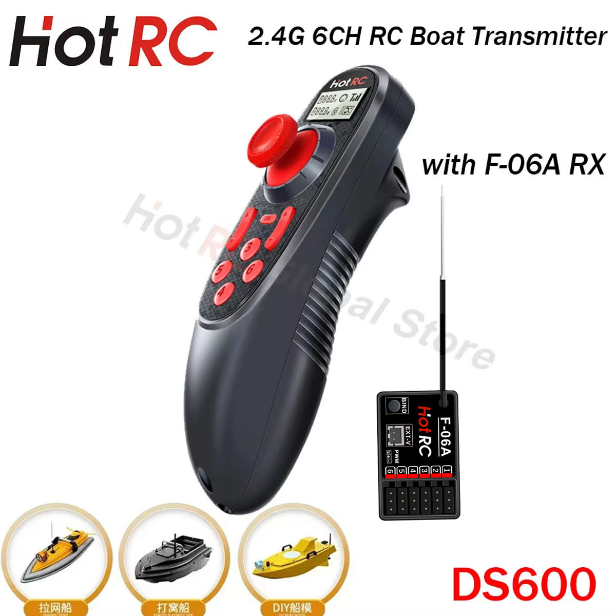 HOTRC DS600 6CH 6 Channel 2.4G - Fish Finder Battery ulasan dan harga