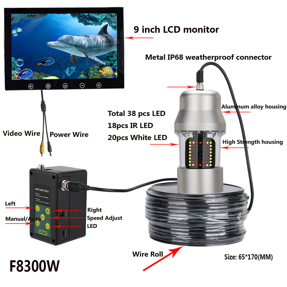 50m 360 Degree Rotating Underw - Fishing Camera ulasan dan harga